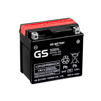 GS GTX5L-BS 12V 4Ah 80А (113x70x105) обр. пол. AGM сухозаряж. GS YUASA