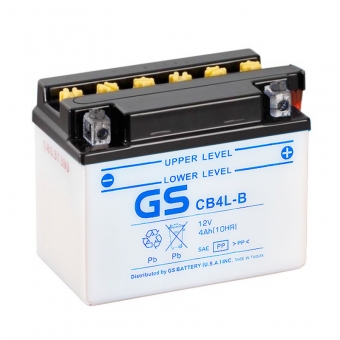 GS CB4L-B 12V 4Ah 45A (120x70x92) обр. пол. Heavy Duty сухозаряж. (GS YUASA)