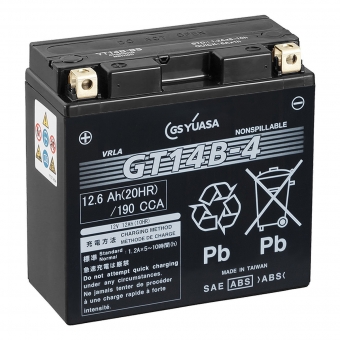 GS YUASA GT14B-4 (YT14B-4) - 12 Ач 190А (151x70x146) прям. пол. AGM