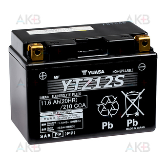 Yuasa YTZ12S - 11 Ач 210А (150x87x110) прям. пол. AGM