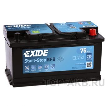 Exide Start-Stop EFB 75R (730А 315x175x175) EL752