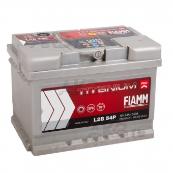 Fiamm Titanium Pro 54 Ач 540A обр. пол. (241x175x175) низк. L2B 54P