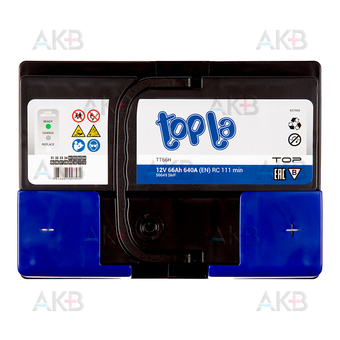 Автомобильный аккумулятор Topla Top 66R (640A 242x175x190) 118666 56649. Фото 1