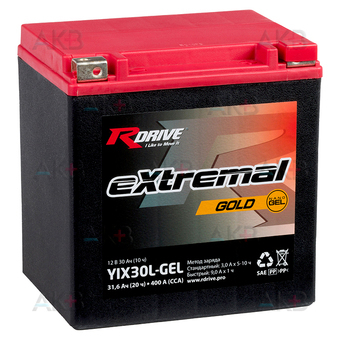 RDrive YIX30L-GEL 12V 31,6Ah 400А GEL обр. (166х126х175) GOLD