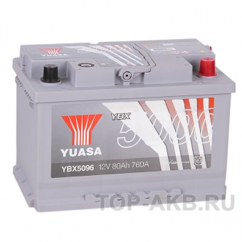 YUASA YBX5096 80 Ач 760А обр. пол. (278x175x190)