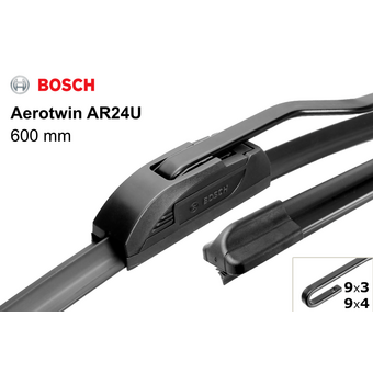Щетки стеклоочистителя  Комплект Bosch Бескаркасные Универсальные 650/600 мм. (К1706-1708). Фото 1