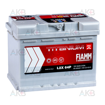 Fiamm Titanium Pro 64 Ач 610A прям. пол. (241x175x190) L2X 64P