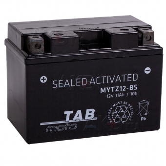 TAB Moto Maintenance free MYTZ12-BS 12V 10Ah 140A (150x87x110) прям. пол. AGM