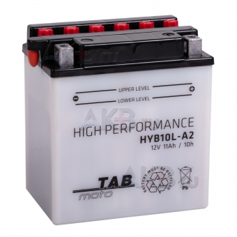 TAB Moto High performance HYB10L-A2 12V 11Ah 160A (134х89х145) обр. пол. сухоз.