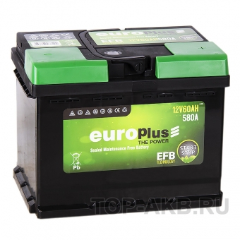 Europlus EFB Start-Stop 60R (580A 242x175x190)