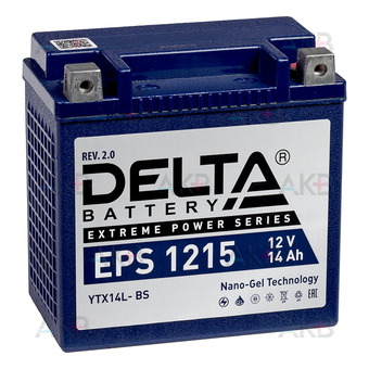Delta EPS 1215, 12V 14Ah, 220А (149x87x144) YTX14L-ВS обратная пол.