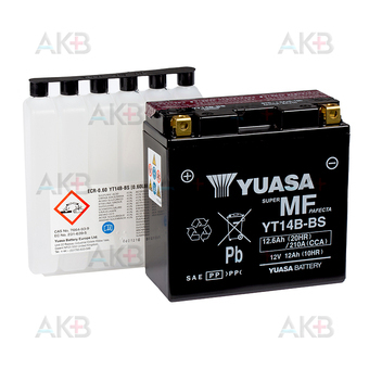 Yuasa YT14B-BS - 12 Ач 210А (150x70x145) прям. пол. AGM сухоз.