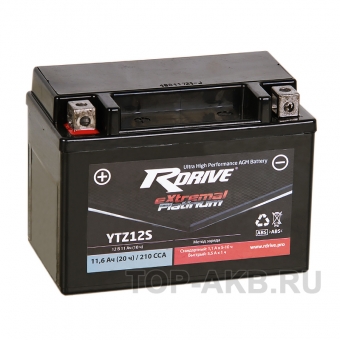 RDrive YTZ12S 12V 11,6Ah 210А прям. пол. AGM (150x87x110) eXtremal PLATINUM