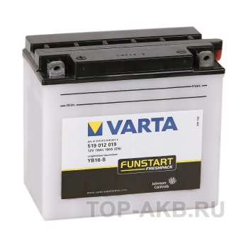 VARTA Powersports Freshpack YB16-B 19 Ач 240А (175x100x155) прям. пол. 519 012 019, сухозар.