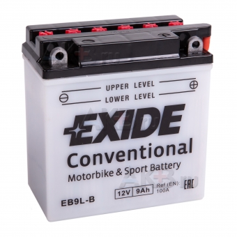 Exide Conventional EB9L-B 12V 9Ah 100A (135x75x139) обр. пол. (сухоз.)