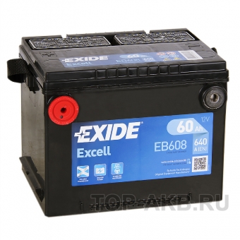 Exide Excell 60L (640A 230x180x184) EB608