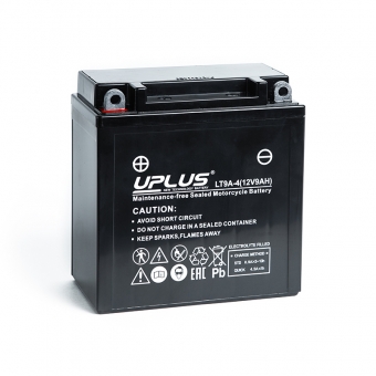 Uplus LT9A-4 12V 9Ah 120А прям. пол. (135x75x140) Super Start AGM