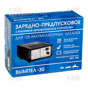 Вымпел 30 (автомат, 0-20А, 3 режимн., стрелочный амперм 14,8В/16В/19В)