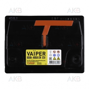 Автомобильный аккумулятор Vaiper 60L 480A 242x175x190. Фото 1