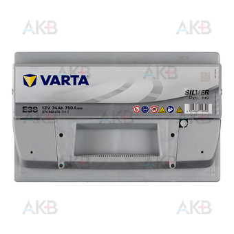 Автомобильный аккумулятор Varta Silver Dynamic E38 74R 750A 278x175x175. Фото 1