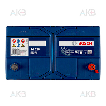 Автомобильный аккумулятор Bosch S4 028 95R 830A 306x173x225. Фото 1