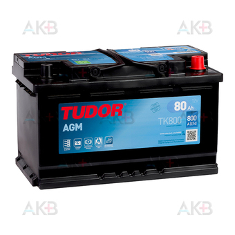 Tudor Start-Stop AGM 80R (800A 315x175x190) TK800