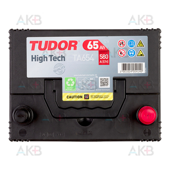 Автомобильный аккумулятор Tudor High-Tech 65R (580A 230x172x222) TA654. Фото 1