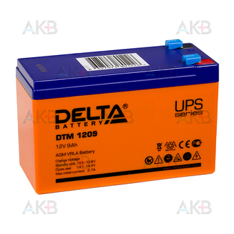 Аккумуляторная батарея Delta DTM 1209, 12V 9Ah (151x65x94)