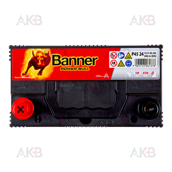 Автомобильный аккумулятор BANNER Power Bull (P45 24) 45L 390A 236x126x227. Фото 2