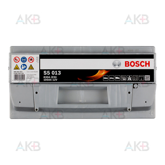 Автомобильный аккумулятор Bosch S5 013 100R 830A 353x175x190. Фото 1