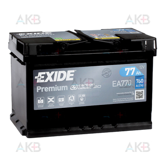 Exide Premium 77R (760А 278х175х190) EA770