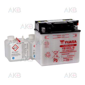 Yuasa YB16CL-B 20 Ач 215A (175x100x175) обр. пол. Heavy Duty сухозаряж.