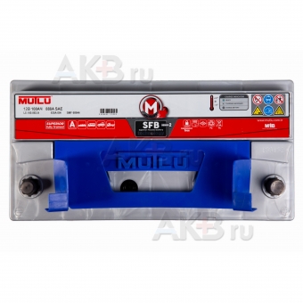 Автомобильный аккумулятор Mutlu Mega Calcium 100R 830A 353x175x190. Фото 2
