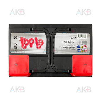 Автомобильный аккумулятор Topla Energy 75L (700A 278x175x190) 108375 57413. Фото 2