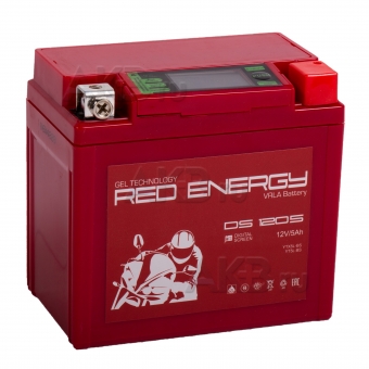 Red Energy DS 1205, 12V 5Ah 85А (113x70x105) YTX5L-BS, YTZ7S, YT5L-BS