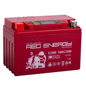 Red Energy DS 1209, 12V 9Ah 140А (150x87x105) YTX9-BS, YTX9