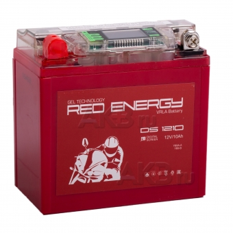 Red Energy DS 1210, 12V 10Ah 110А (137x77x135) YB9A-A, YB9-B, 12N9-4B-1