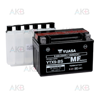 Yuasa YTX9-BS - 8,4 Ач 135А (150x87x105) прям. пол. AGM сухозаряж.