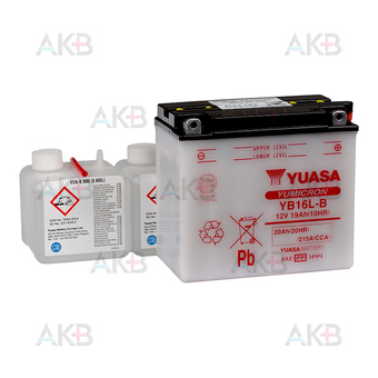 Yuasa YB16L-B - 20 Ач 215A (175x100x155) обр. пол. Heavy Duty сухозаряж.