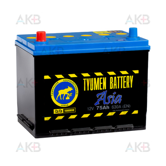 Tyumen Battery Asia 75 Ач прям. пол. 630A (266x173x225)