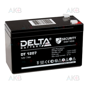 Аккумуляторная батарея Delta DT 1207, 12V 7Ah (151x65x94)