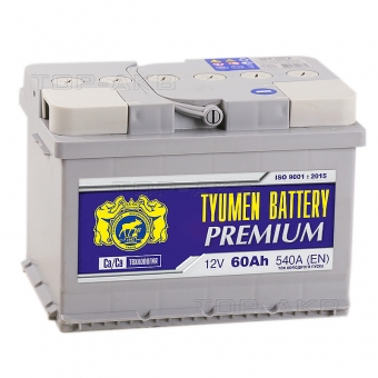 Tyumen Battery Premium 60 Ач прям. пол. низкий 540A (242x175x175)