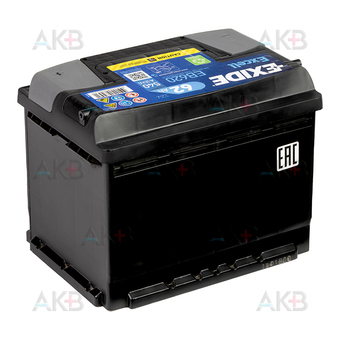 Автомобильный аккумулятор Exide Excell 62R (540A 242x175x190) EB620. Фото 2