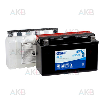 Exide AGM сухозаряж.ET7B-BS 12V 7Ah 85A (150x65x93) прямая. пол.