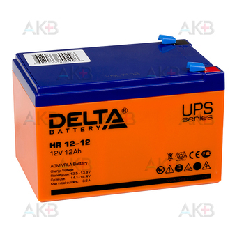 Аккумуляторная батарея Delta HR 12-12, 12V 12Ah (151x98x95)