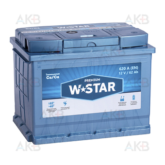 W STAR 62 Ач прям. пол. 620А (242x175x190)
