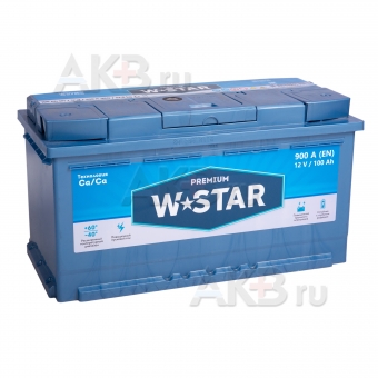 W STAR 100 Ач обр. пол. 900А (353x175x190)