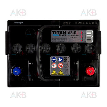 Автомобильный аккумулятор Titan Euro Silver 63R 610A 242x175x190. Фото 1