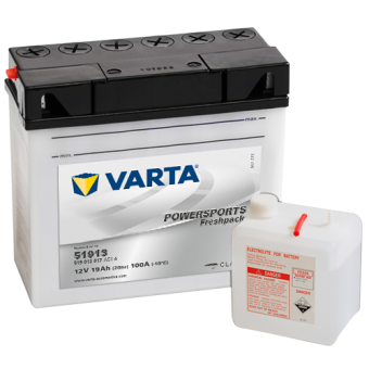 VARTA Powersports Freshpack 519013 12V 19Ah 100А (184x77x170) обр. пол. 519 013 017, сухозар.