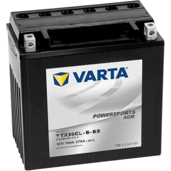VARTA Powersports AGM YTX16CL-B-BS 12V 19Ah 270А (175x102x178) обр. пол. 519 905 027, сухозар.